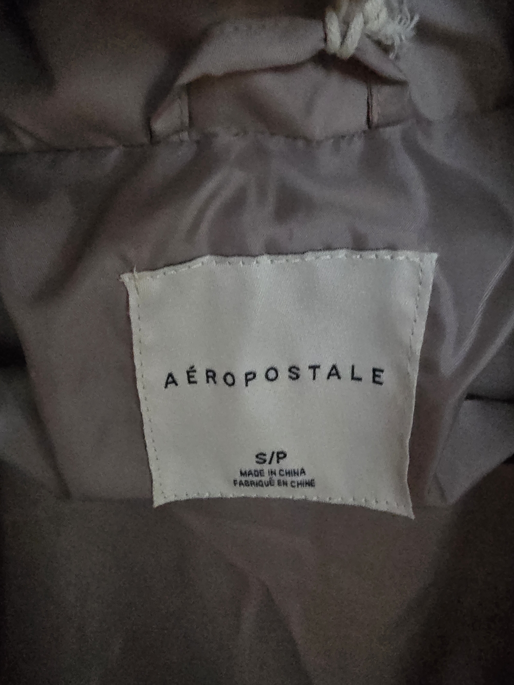 Aeropostale Women's Taupe Puffer Jacket - White Label